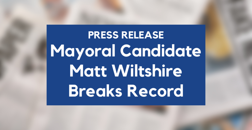 In the ten weeks since the January 15th financial disclosure Matt Wiltshire raised over $516,000. This, combined with the more than $1.24 million raised in the prior reporting period, brings the campaign’s total raised to more than $1.75 million.